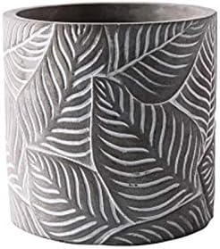 Plants Flower Pots Indoor Flower Plant Pots Modern Decorative Gardening Pot with Drainage Hole for All House Plants Flowers Herbs Cement Round Planter Gardening Pot (Color : F) by Unknown