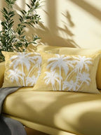 Outdoor Pillows Waterproof Set of 2, Tropical Palm Tree Patio Throw Pillows for Couch Bed Sofa with Insert, Vintage Dark Yellow Botanical Plants Decorative Travel/Reading/Camping Pillow Set 12x20 Inch - Image 6