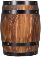 Yardwe Wine Barrel Decor 10.62X8.26X8.26In Oak Wooden Barrel Ornament Retro Photo Prop Bar Landscaping Decor for Home Party by YARDWE