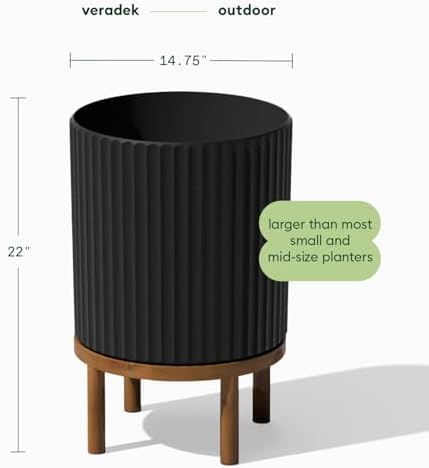 Veradek Demi Series Raised Planter - Round Planter with Stand - Image 2