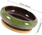 Happyyami 2 Sets Ceramic Succulent Plant Pot with Saucer Xmas Decorative - Image 2