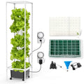 JESLED 15 Tiers Hydroponics Growing System Kits with 4 LED Grow Lights by JESLED