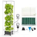 JESLED 15 Tiers Hydroponics Growing System Kits with 4 LED Grow Lights by JESLED