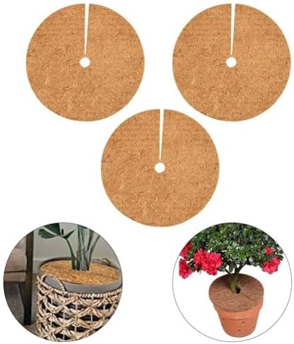 Coconut Mulch Mats, 3 Pcs Coconut Coir Mulch Discs 20-60cm(20CM) - Image 7