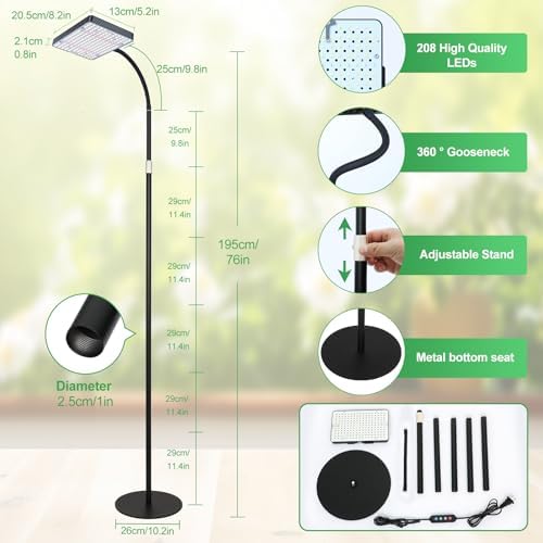 FRGROW 2026 Full Spectrum Floor Lamp Grow Light for Indoor Tall Plants - Image 5
