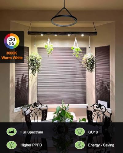 GU10 Grow Light Bulb for Indoor Plants, 5W, Cream White, 3-Pack - Image 2