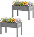 Raised Garden Bed with Legs, 48×24×30 Cedar Wood Elevated Planter Box by OutdoorFurniture