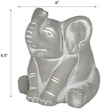 GROWSCAPE Cement Buddies Animal Planter - Cute Desk Decoration - UV Coated Animal Vase w/Removable Drain Plug - Succulent Planter for Indoor/Outdoor Use (Elephant, Natural, Small) - Image 4