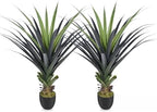 4ft Artificial Spiked Agave Plant, 48inch Faux Agave Plants Indoor Realistic Floor Plant Perfect for Front Porch, Patio, Indoor Outdoor Home, Office Decor (Set of 2) by Keeplush