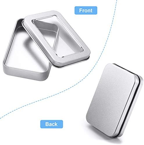 48 Pcs Tin Box Metal Tins with Lids Clear Top Empty Mini Portable Tins Box - Image 7