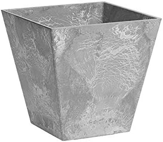 Root & Vessel, ArtStone 35120 Ella Square Planter, Grey, 12-Inch by Novelty