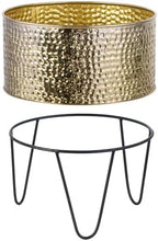 MyGift Modern Brass Metal Plant Containers with Matte Black Stands, 2 Pc - Image 7