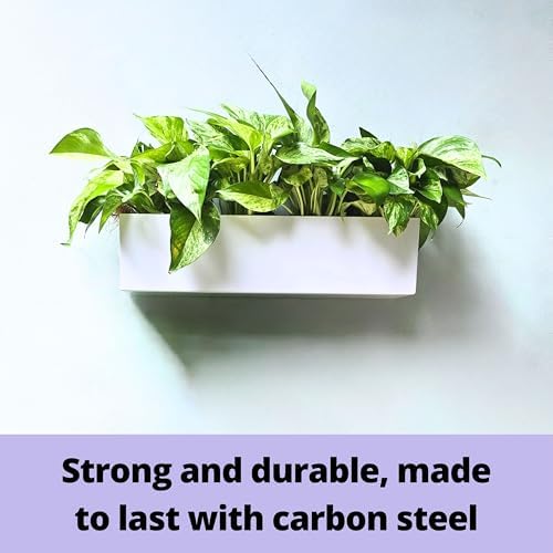 LaLaGreen Hanging Wall Planters (24in, 4 Pack) Window Boxes Flower Pots - Image 5
