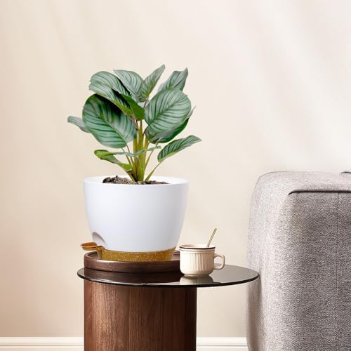 WSMKSZ 12/10/9 inch Self Watering Pots for Indoor Outdoor Plants, Set of 3 - Image 6