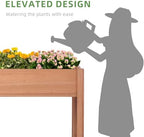 40x20x31 inch Raised Garden Bed with Legs, Elevated Wooden Planter Box for Outdoor Plants Flowers Fruits Vegetable Herb Growing - Image 5