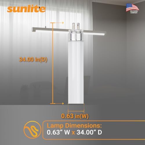 Sunlite 30429 F39T5/850/HO 34-Inch T5 Linear Fluorescent Lamp, 39 Watts, 3100 Lumens, 6500K Daylight, Miniature G5 Bi-Pin Base, ROHS Compliant, High Performance Straight Tube, 40 Pack - Image 3