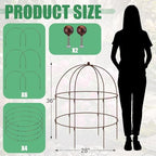 2 Pcs 36 × 28" Bronze Bird Cage Peony Climbing Plant Support Heavy Duty Metal Cage Large Plant Support Outdoor Garden Trellis for Peonies, Baptisia, Sedum & Other Perennials - Image 2