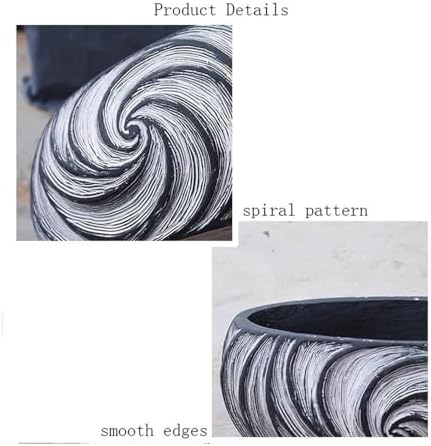 Flower Pots Spiral Textured Fiberglass Planter with Drainage Hole for Home Office Windows - Image 3