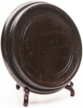 Lawrence & Scott Handcrafted Rosewood Round Pedestal Vase Stand (5 1/2 inch) (Pack of 2) - Image 3