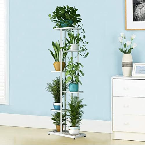 LINZINAR 6 Tier Plant Stand Indoor Outdoor Metal Flower Pot Display Shelf - Image 6