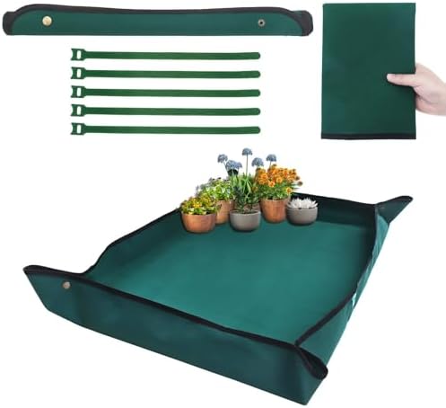 110x75cm Waterproof Plant Repotting Mat for Indoor Plants Transplanting Table Top Gardener Portable Planting Gardening for Indoor Plant Repotting - Image 2