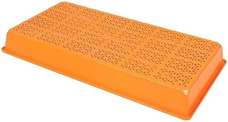 SUNPACK 10" x 20" Heavy Duty Mesh Plastic Seed Starting Tray, Orange, 2.3" (Pack of 10) - Ensures Water Drainage and Aeration, Perfect for Greenhouses or Indoor Gardening - Image 3