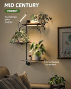 GENTINGBRO Window Plant Shelves 3-Tier with Grow Light Rotating Plant Stand - Image 6