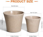 8 Inch Resin Plant Pots with Drainage Hole cone Decorative Flower Planter - Image 2