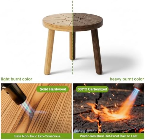 Delma Wood Plant Stands 3-Pack Indoor, Plant Stool, Light Brown - Image 6