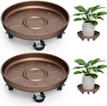 Plant Caddy With Wheels 16" Metal Plant Saucers for Indoors 420 Lb Capacity by PARSAGI
