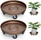 Plant Caddy With Wheels 16" Metal Plant Saucers for Indoors 420 Lb Capacity by PARSAGI