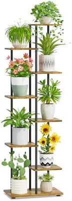 iDavosic.ly Plant Stand Indoor, 58 In Tall 7 Tier Corner Shelf, Black Brown by iDavosicly