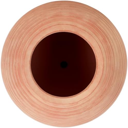 SAFAVIEH Outdoor - Mora Terracotta Ficonstone Cement Round Planter Pot with Drainage Hole, Fully Assembled (PAT1534D) - Image 5