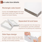 Mefleet 6pcs 19x14x5 Half Sheet Cake Boxes with 6pcs Cake Boards Rectangle - Image 3