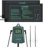LUXBIRD 2 Pack 10"x 20.75" Seedling Heat Mat and Digital Thermostat Controller Combo Set (120v US Plug) by Luxbird