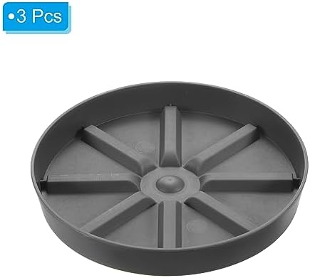 PATIKIL Plant Pot Saucers 10.5 Inch, 3 Pack Plastic Round Plant Pot Thicker Flower Drip Tray for Indoor Outdoor, Gray - Image 3