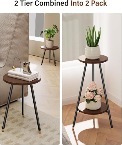 Tiered Plant Stand Indoor: Tall Mid Century Modern Adjustable Wood Plant Stands - Corner Planter Flower Pot Stand for Indoor Multiple Plants - Small Plant Holder Table for Home, Patio & Garden - Image 3
