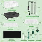 Seed Starter Tray with Grow Light, 2 Pack 120 Cells Seedling Tray Kit with 3-in-1 Soil Moisture Meter, Indoor Seedling Starter Tray for Plant Germination, Seeds Growing - Image 6