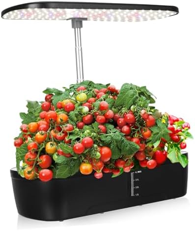 Indoor Hydroponic Growing Kit 12 Hole Plastic Plant System by CIYODO