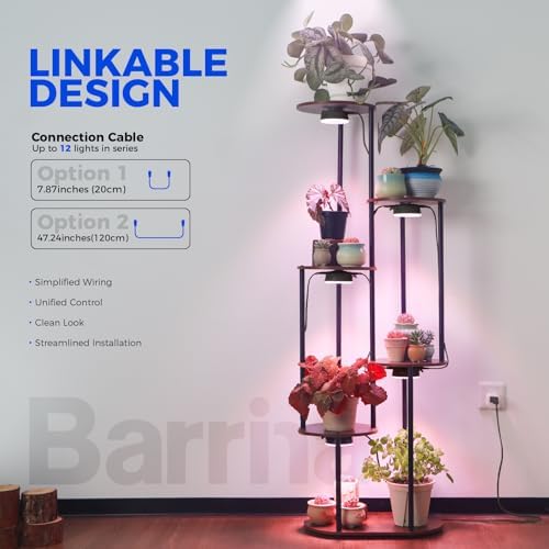 Barrina OG09 Grow Light, 36W(4 x 9W), Pinkish White, Timer, 4 Packs, Black - Image 2