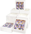 Bakepacker Auto-pop Up Pie Boxes with Window 8x8x2.5 inches 55pcs White by Bakepacker