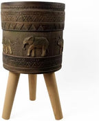 Leaf Large Planters Plant Pots, Fibreglass, 40cm Zandi Elephant - Image 2
