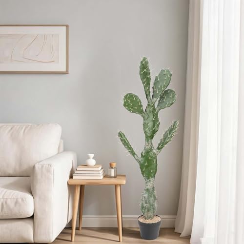 Artificial Cactus 51 INCH Tall Fake Cactus Plants Faux Cacti Saguaro with Planter for Indoor Outdoor Home Office Shop Garden Decoration - Image 6
