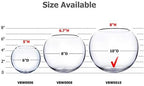 WGV Bowl Glass Vase Bulk, Diameter 10", Height 8", Open Width 6", (Multiple Sizes Choices) Clear Bubble Planter Terrarium Fish Bowl for Wedding Event Home Decor, 4 Pieces (VBW0010) - Image 3
