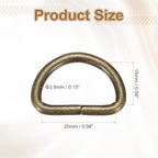 HARFINGTON D Ring Metal D-Shape Buckle Clips Multi-Purpose Buckle Strap Sewing Accessories for Collars Webbing Strap - Image 2