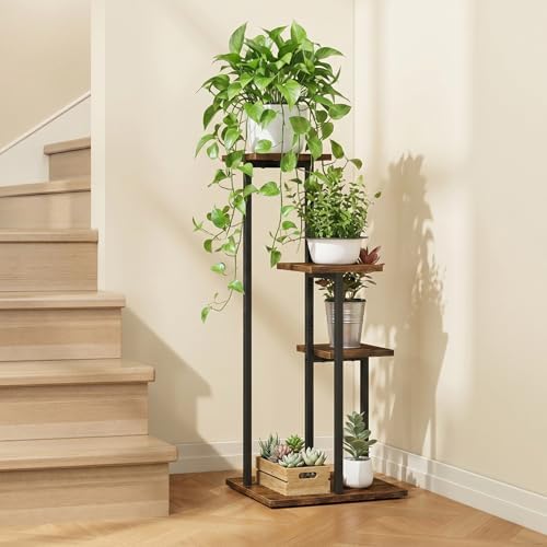3 Tier Plant Stand Indoor, Tiered Plant Stands for Indoor Plants Multiple, Corner Flower Stand for Living Room, Multi-Layer Vintage Design Plant Shelf - Image 6