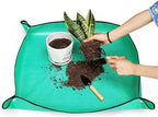 Repotting Mat Flower Pots Transplanting Mats Gardening Planting Mat PE Plant Repotting Mat Foldable Waterproof Gardening Potting Pad(Green 50X50CM) - Image 2