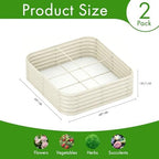 Besebay 2-Pack 4x1.5ft Galvanized Raised Garden Bed, Outdoor Planter Bed, - Image 2