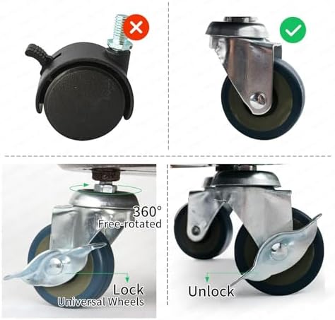 Plant Caddy with Wheels 12 Inch 3 Pack, Heavy Duty Metal Plant Stand & Dolly with Lockable Casters, Holds 160 lbs for Indoor Outdoor Large Flower Pots, Bronze - Image 3