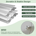 Garden Raised Garden Bed Kits, 4×2×1 FT Metal Raised Planter Bed for Vegetables Flowers Ground Planter Box-Modern, Metal Planter Box for Vegetables, Flowers, Herbs, 2 Pack, Classic Silver - Image 5